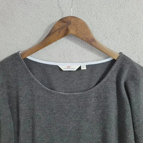 Vineyard Vines Womens Gray Long Sleeve Scoop Neck Knit Top M 10PT - Picture 6 of 7